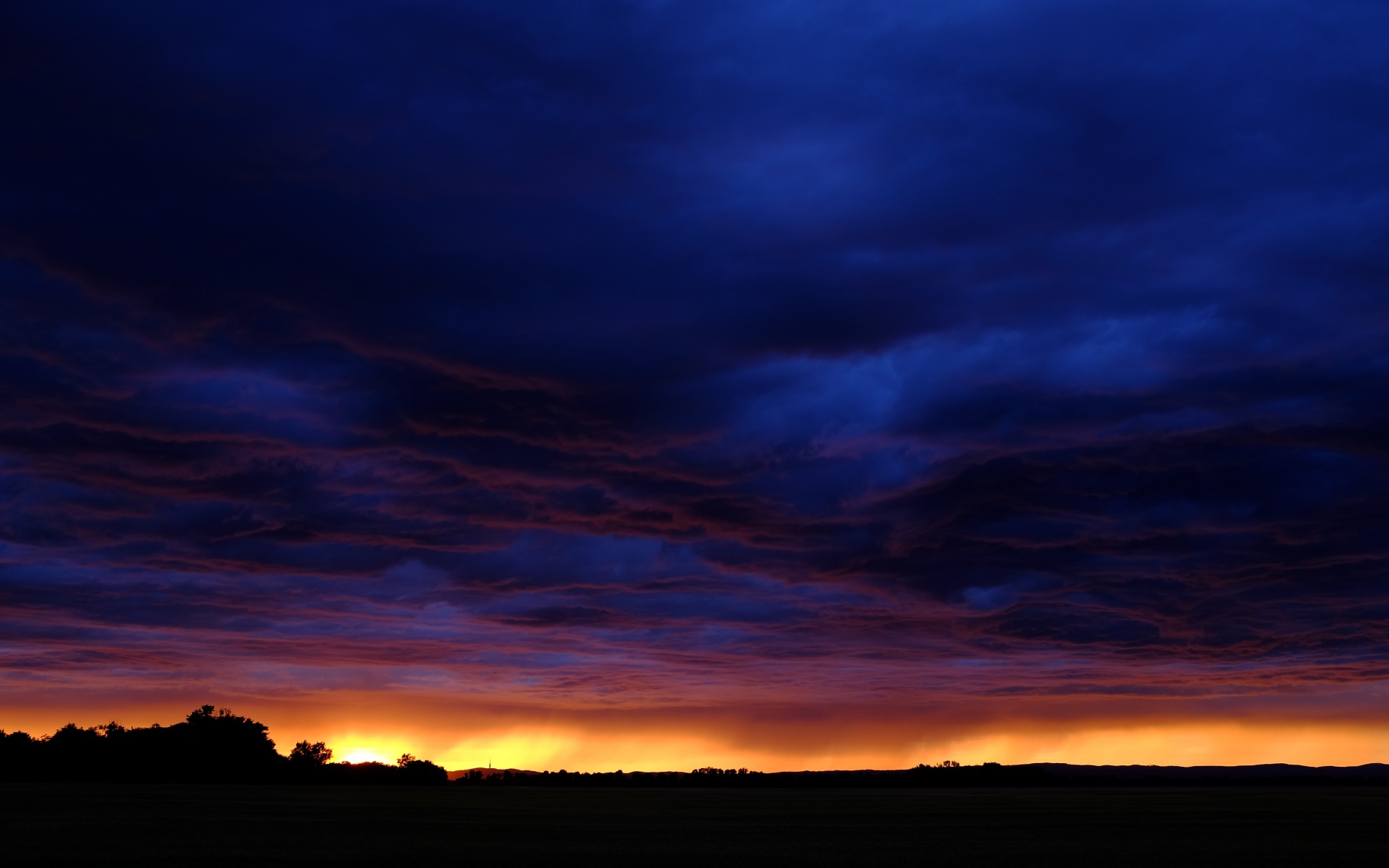 field storm sunset free photo