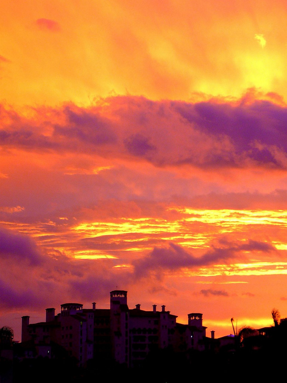 fiery skies sunset free photo