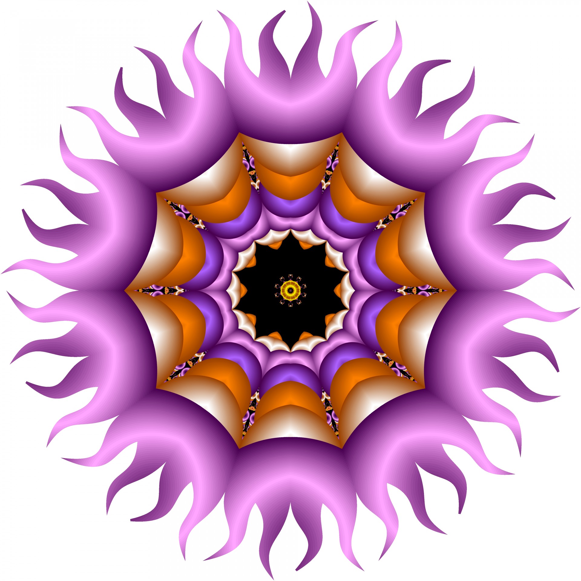 kaleidoscope flower ornament free photo