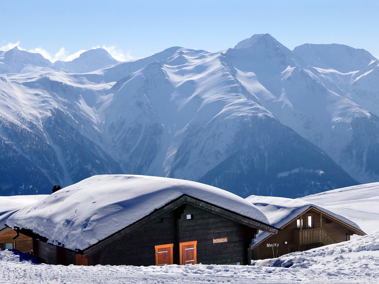 fiescheralp chalet mountain free photo