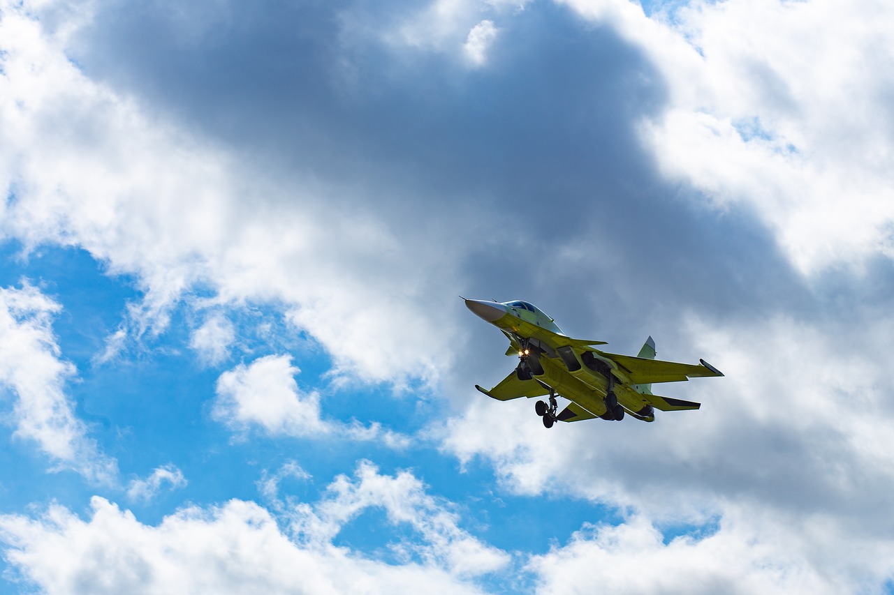 fighter  sky  clouds free photo