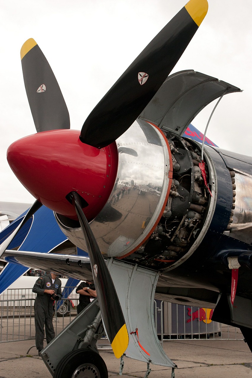 fighter aircraft motor propeller free photo