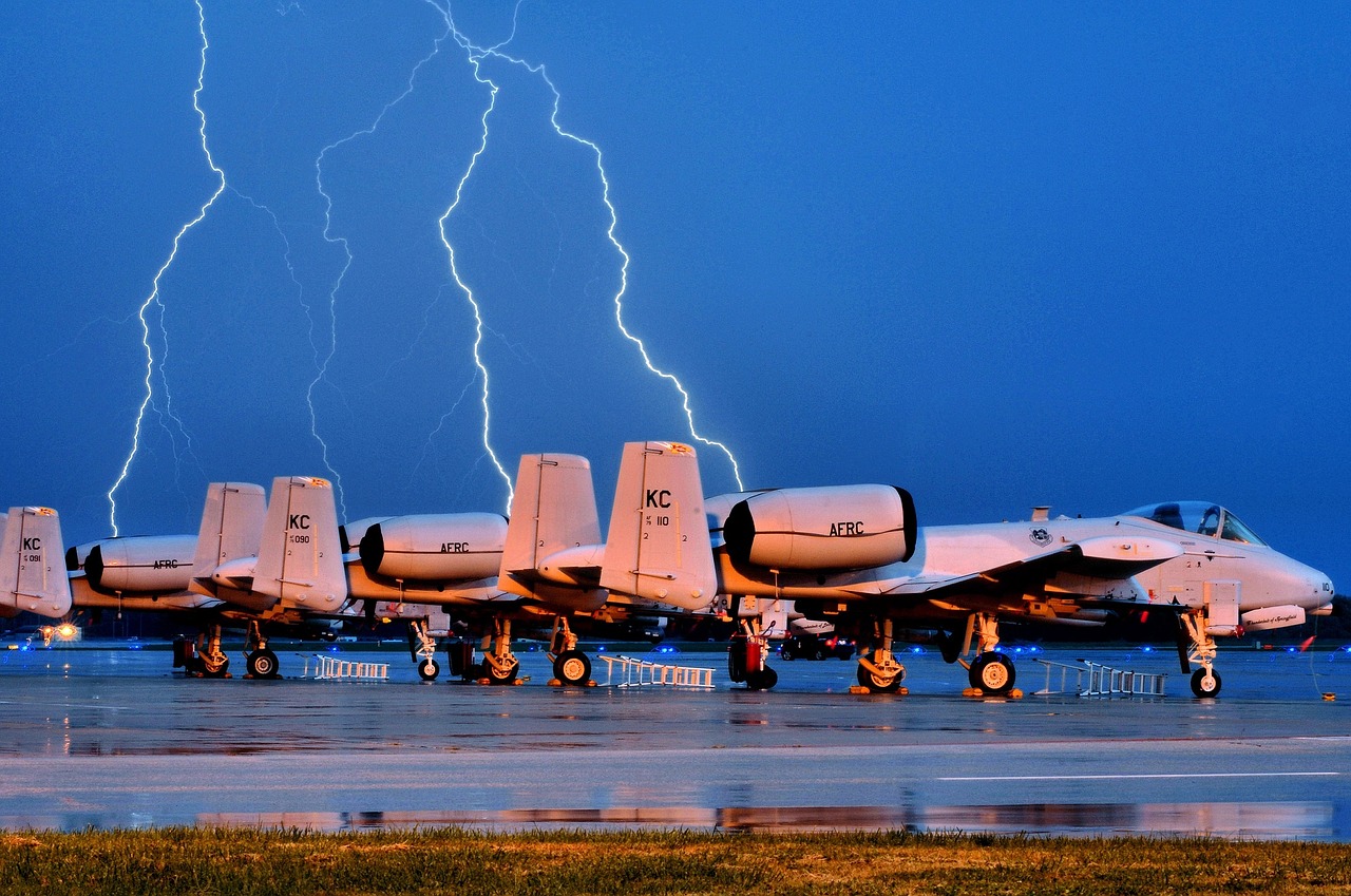 fighter jets aircraft lightning bolts free photo