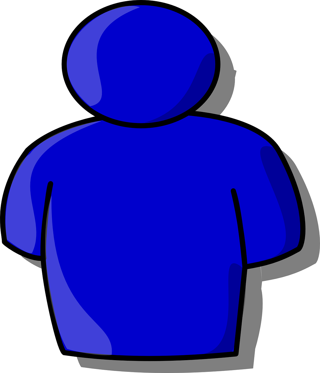 figure blue person free photo