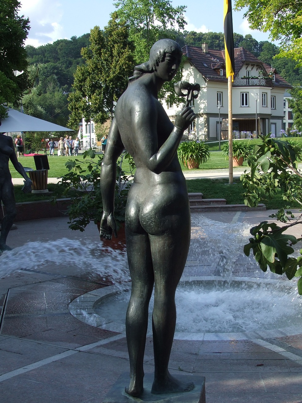 figure woman fountain free photo