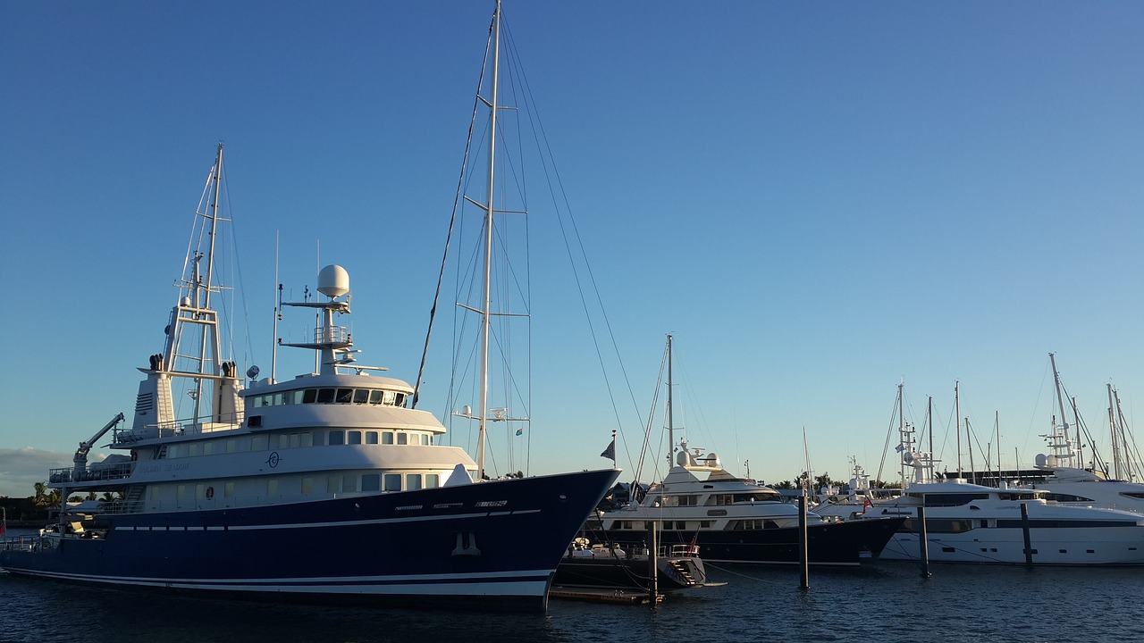 fiji blue sky yacht free photo