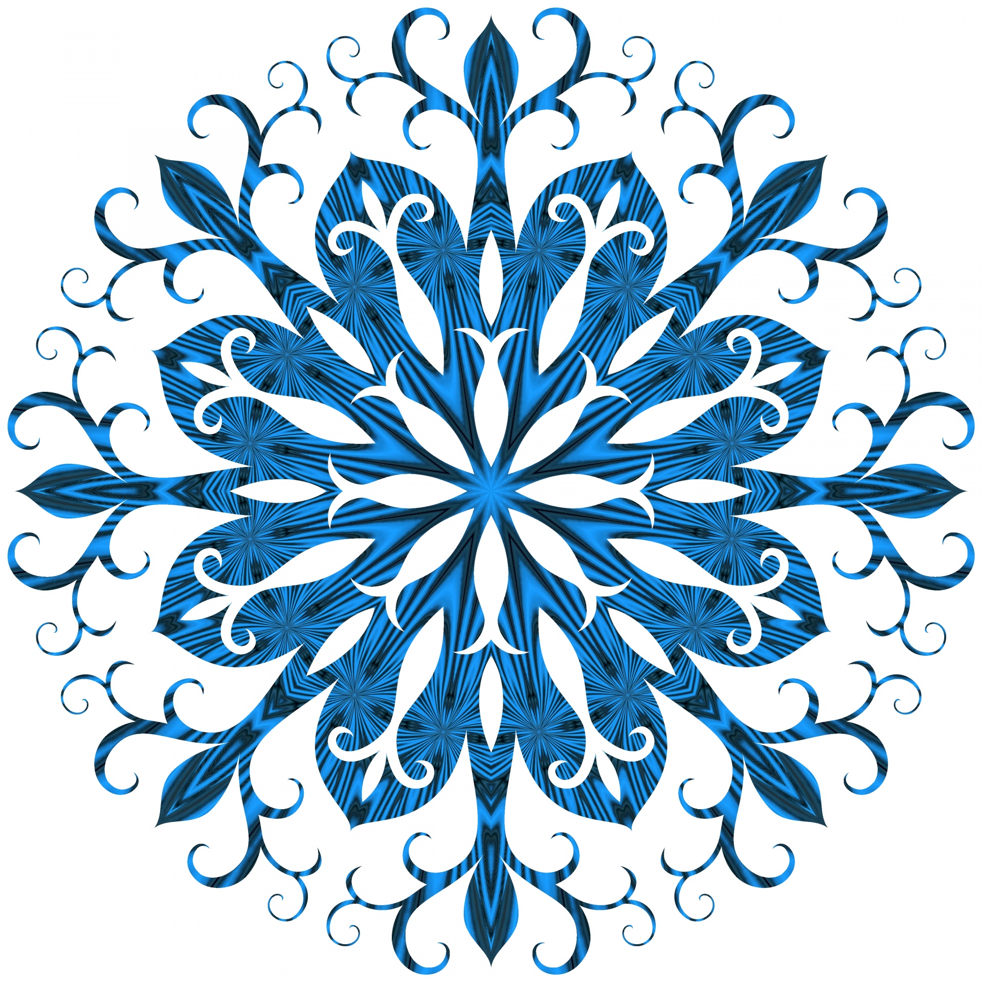 blue filigree snowflake free photo