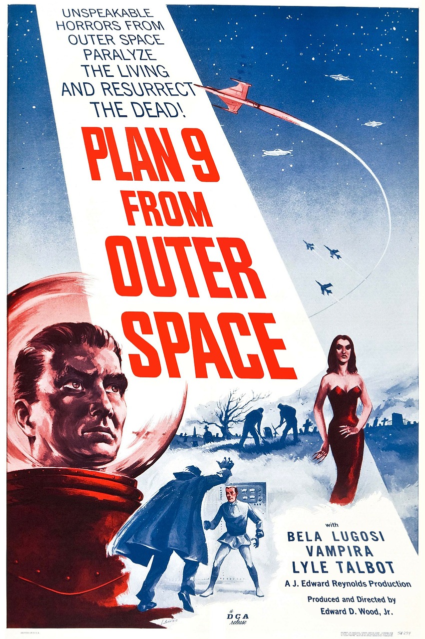 film poster feature film plan 9 from outer space free photo