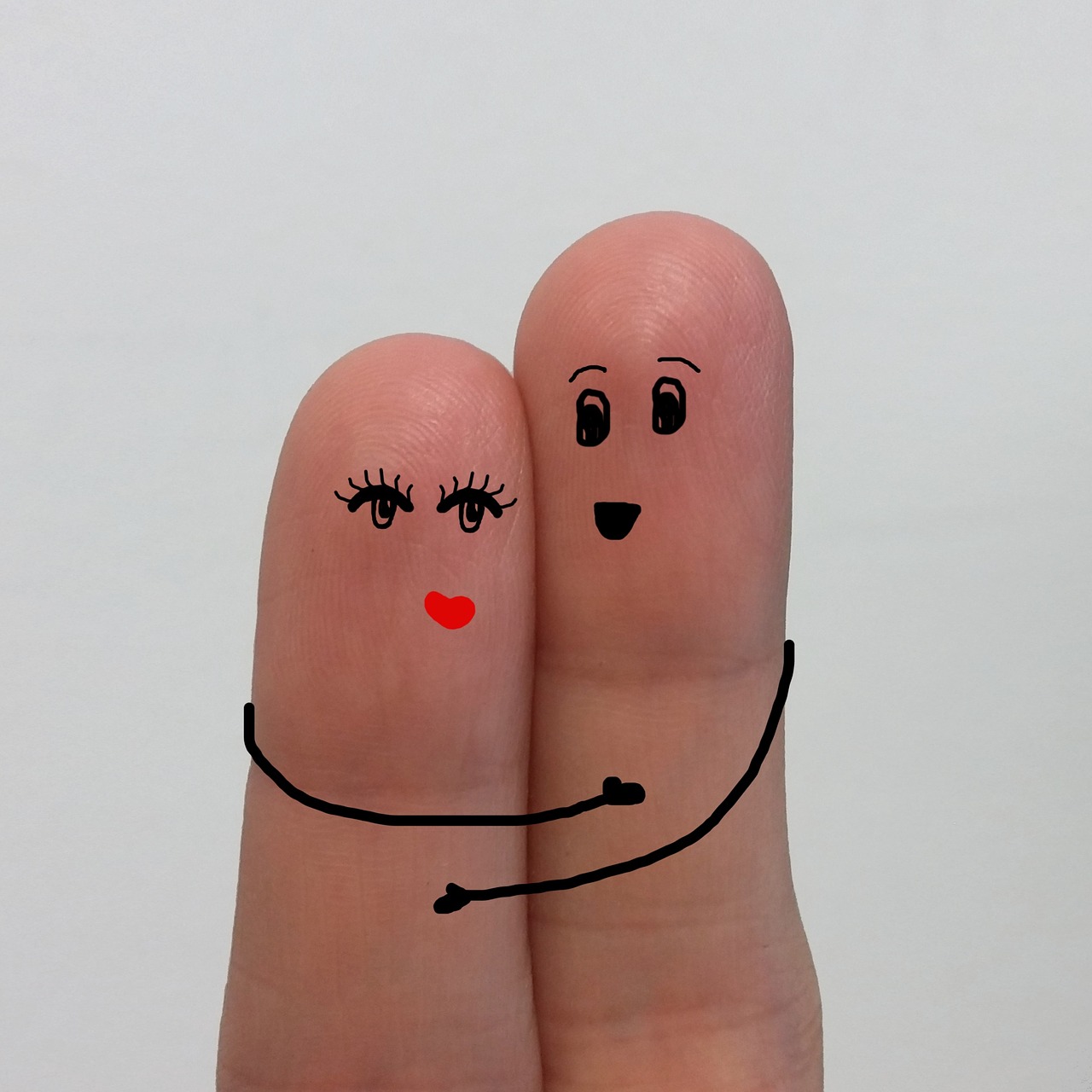 fingers drawing love free photo