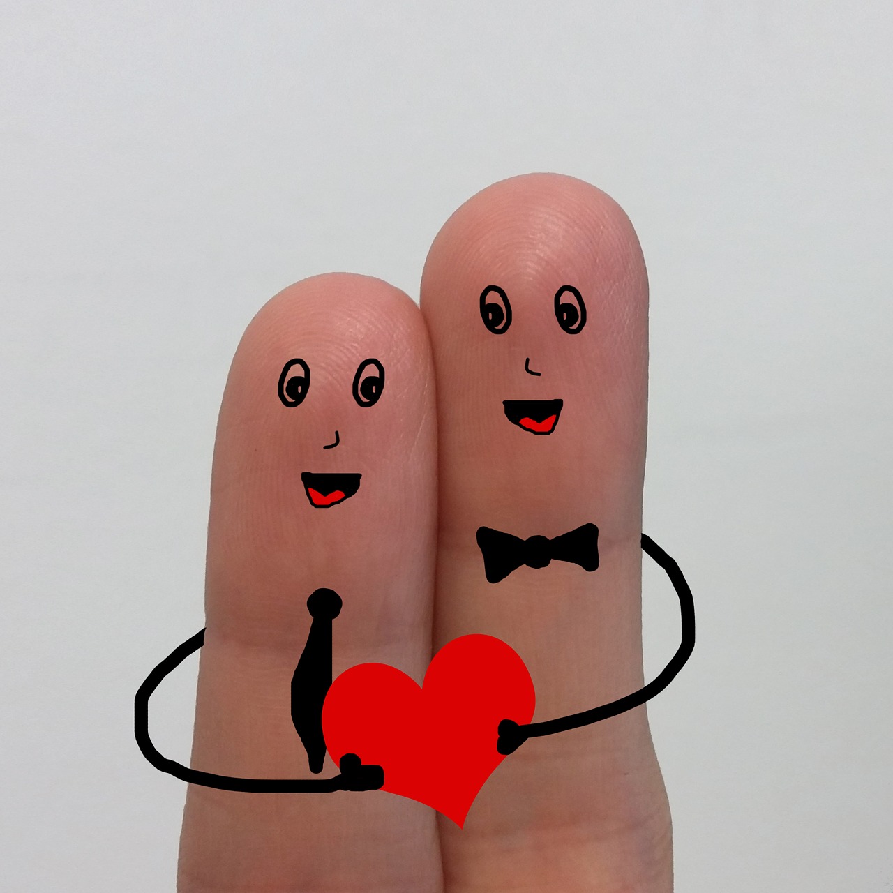 fingers drawing love free photo
