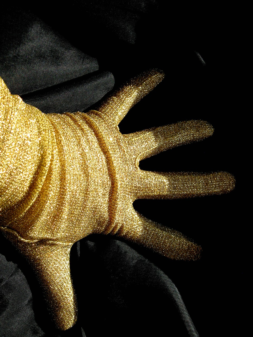 fingers glove gold free photo