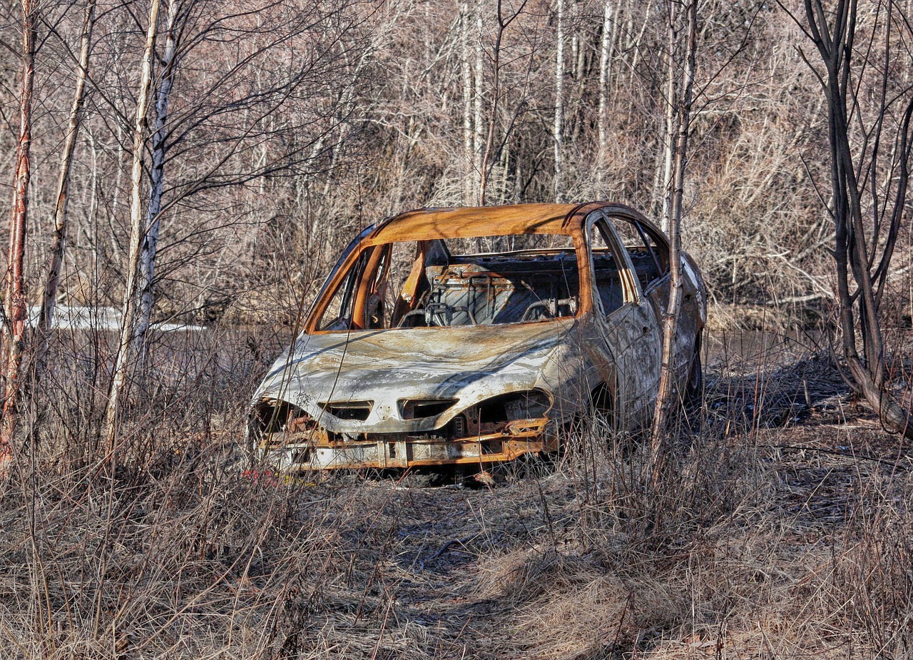 finland abandoned car auto free photo