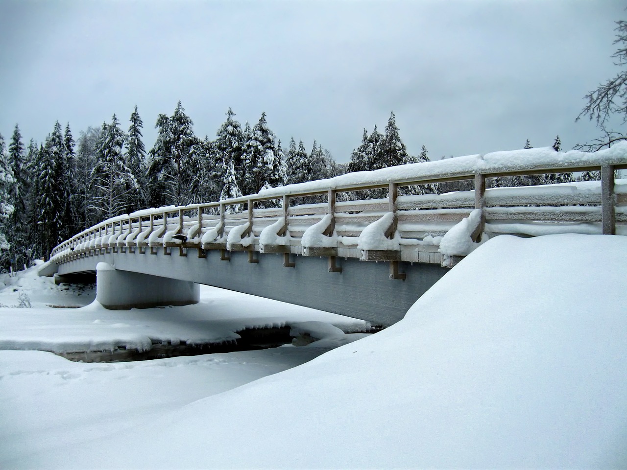 finland bridge stream free photo