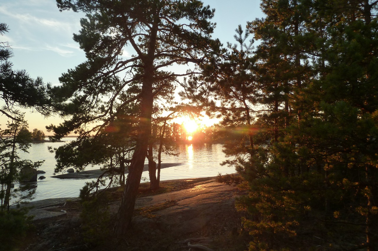 finland baltic sea sunset free photo