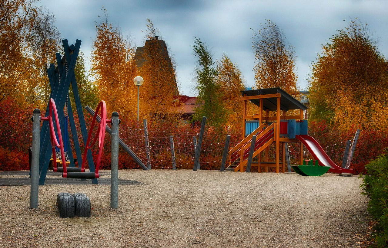 finland playground trees free photo