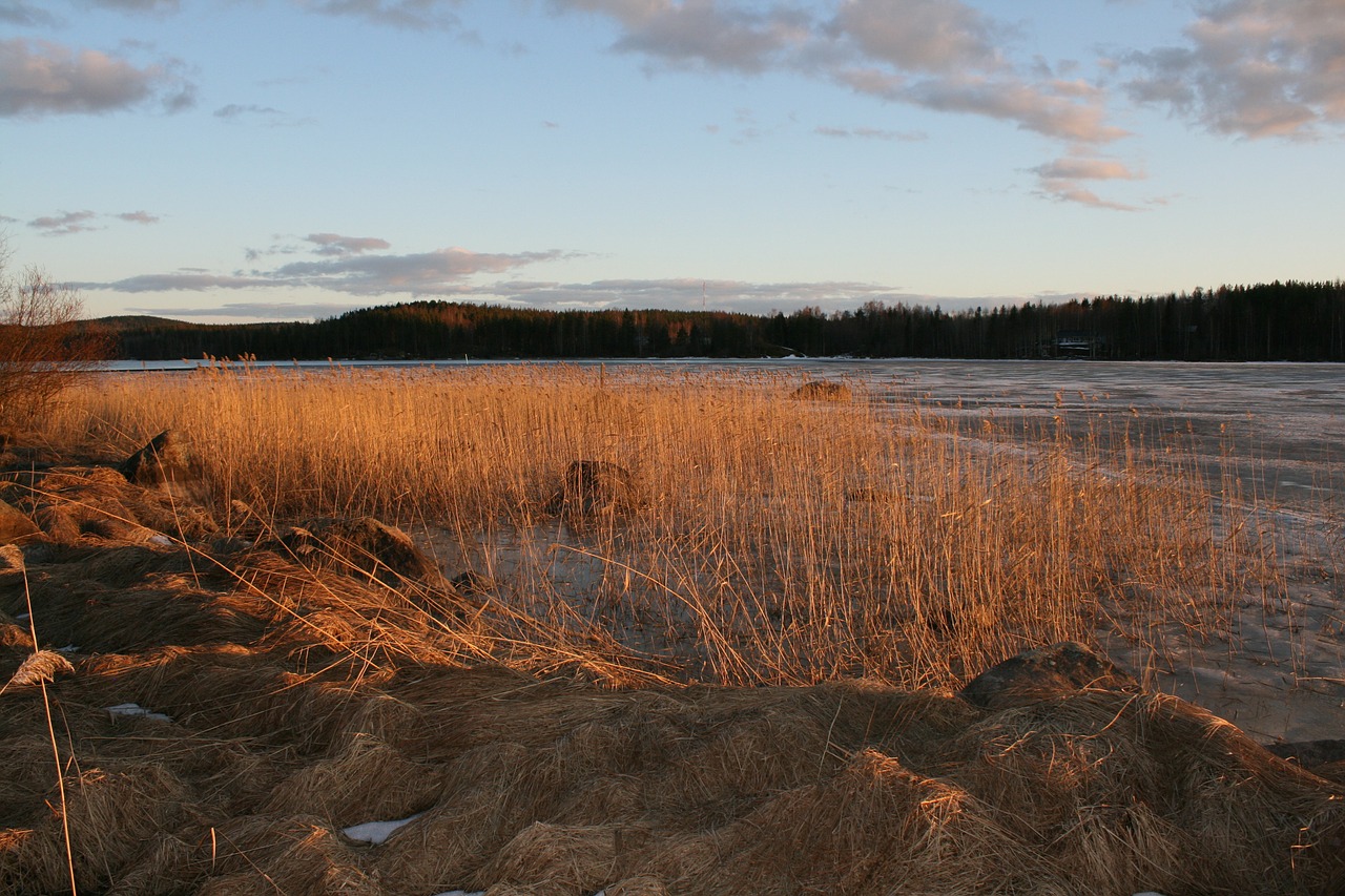 finland lake ice free photo