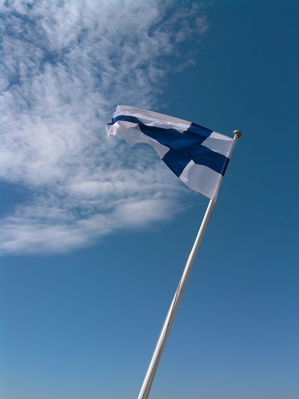 finland  flag  flagpole free photo