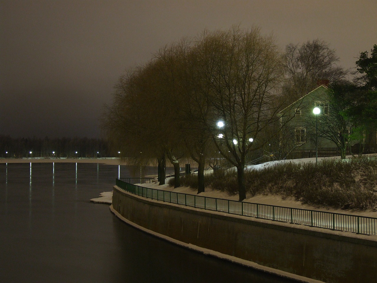 finland night evening free photo
