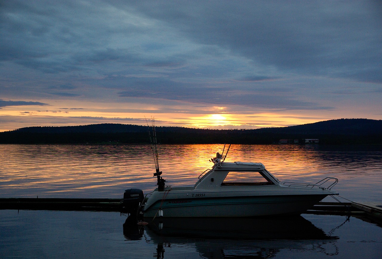 finland lake fishing vessel free photo