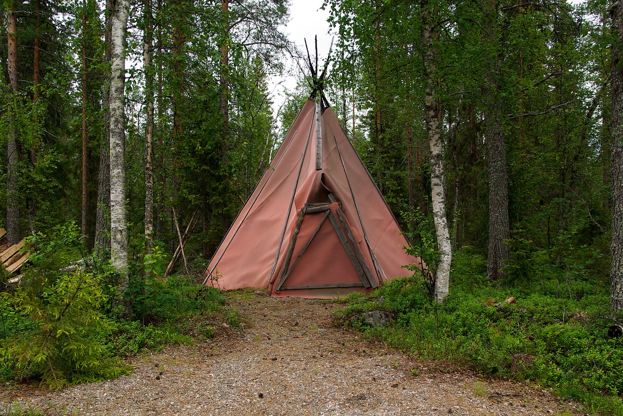 finland forest tent free photo