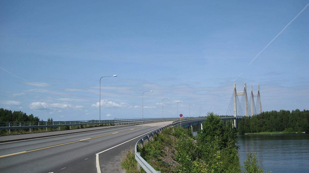 finnish landscape bridge free photo