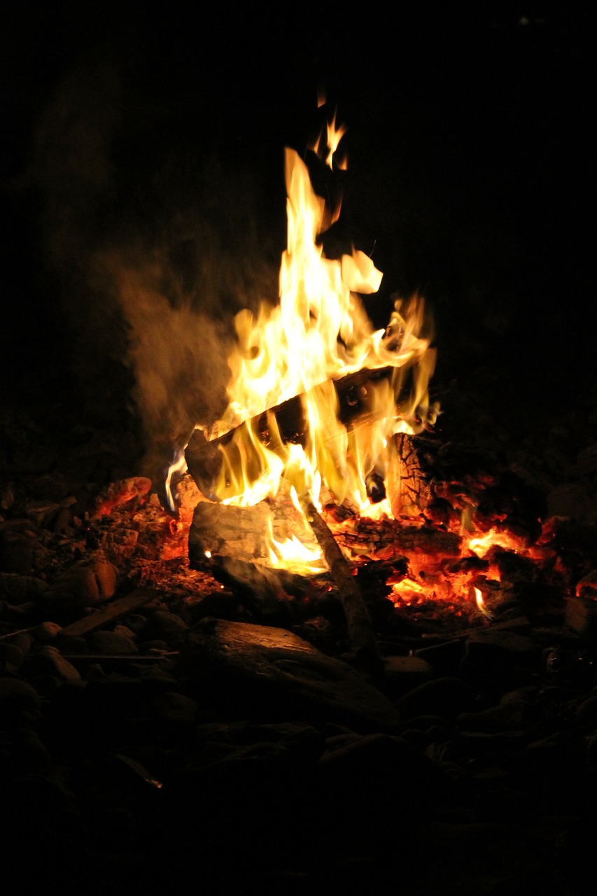 fire flames bonfire free photo