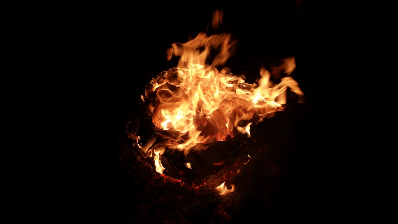 fire fire bowl flame free photo