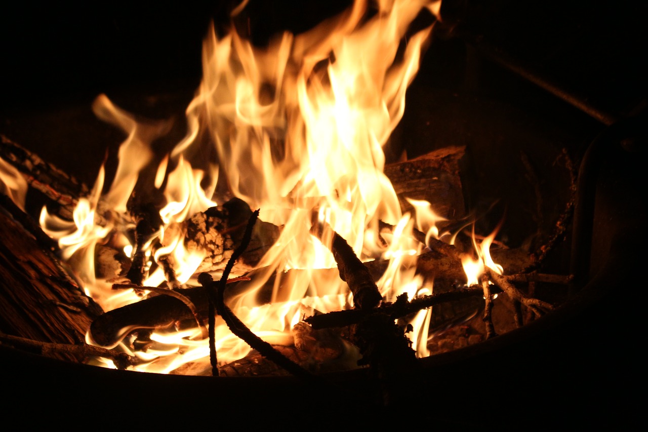 fire camping bonfire free photo