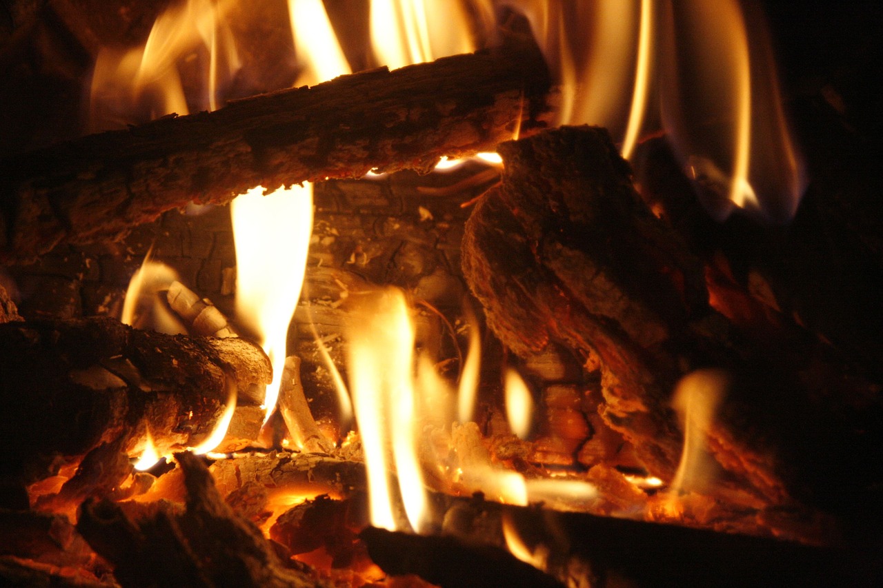 fire fireplace firebox free photo
