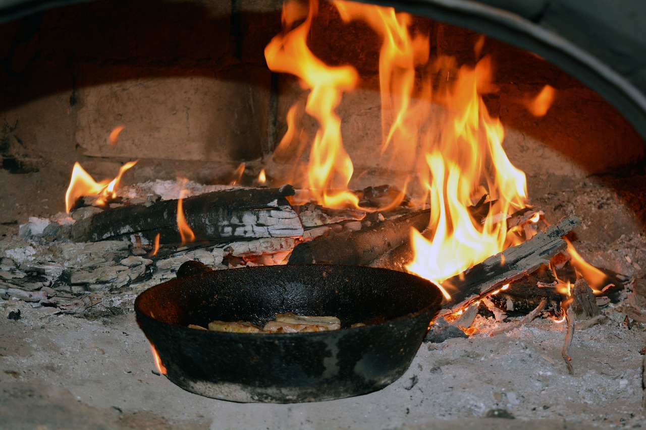 fire oven food free photo