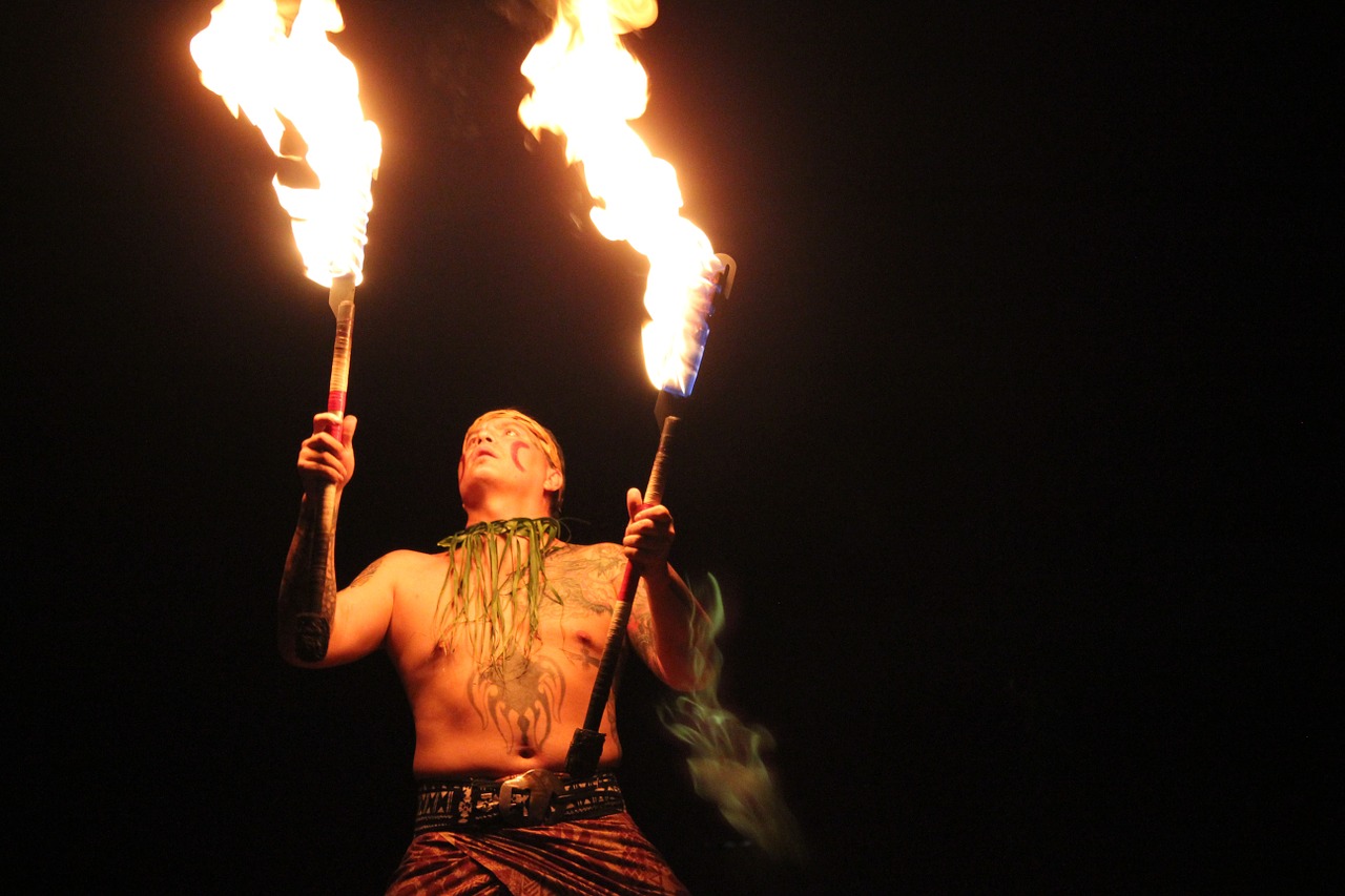 fire entertainer tribal free photo