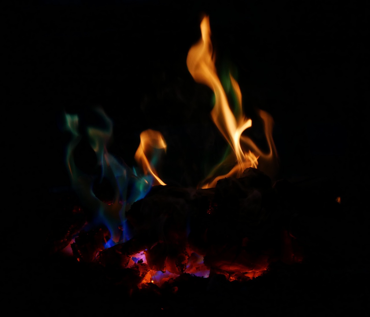 fire colorful embers free photo