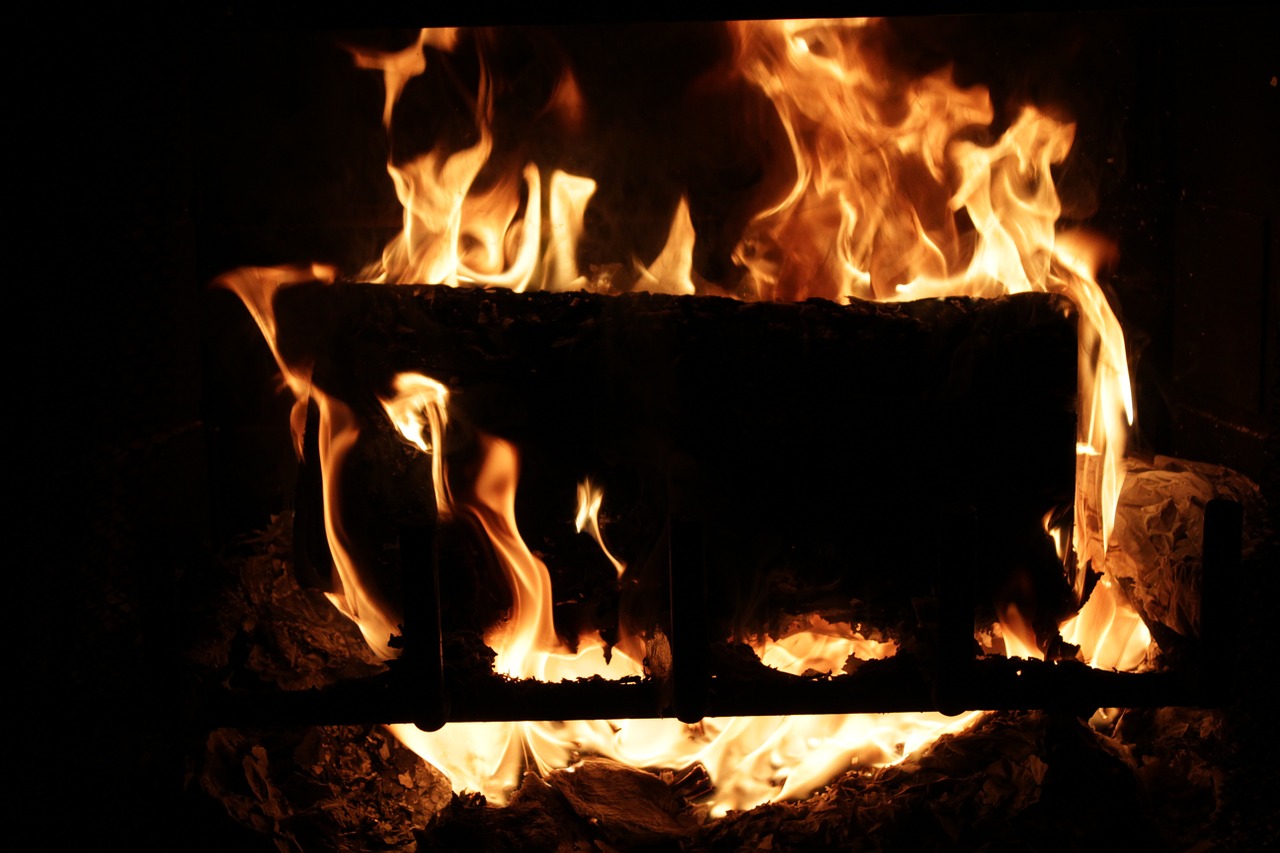 fire firewood chimney free photo