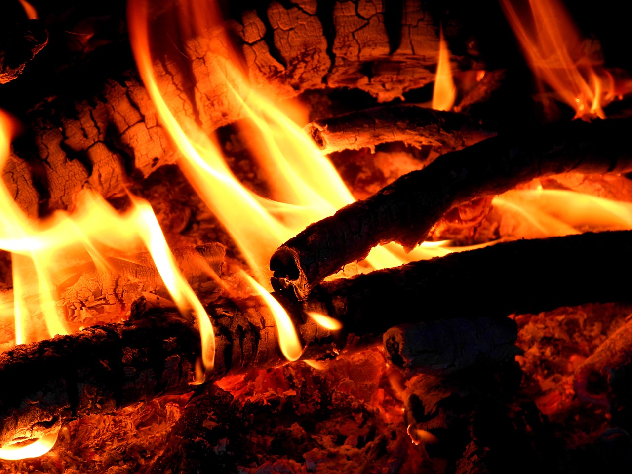 fire fireplace flame free photo