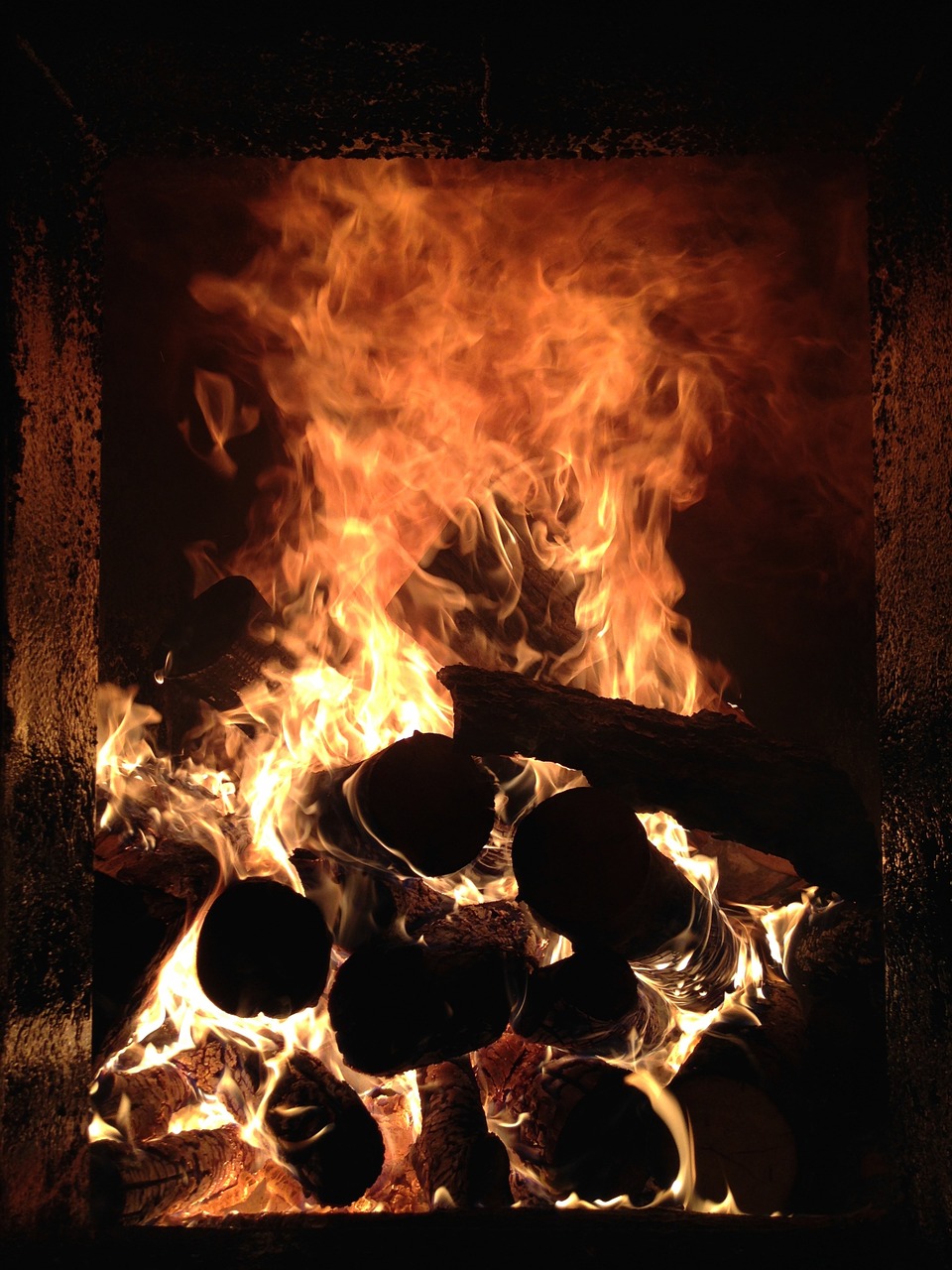 fire burning wood flame free photo