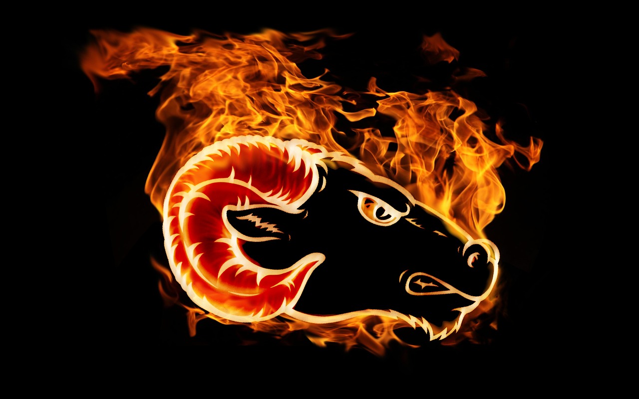 aries fire ram head free photo