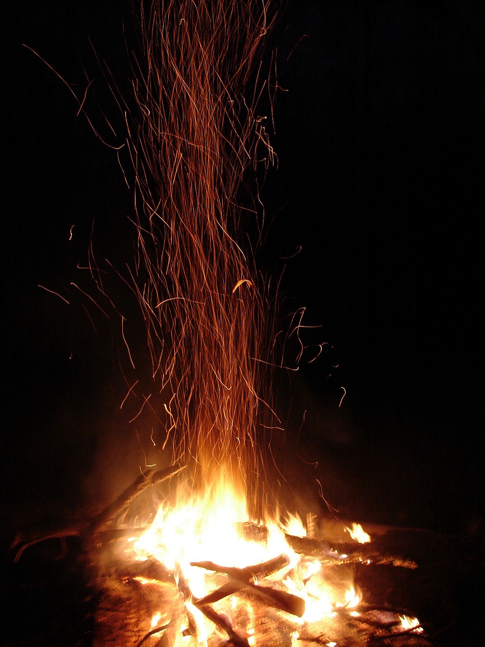 fire flames sparks free photo