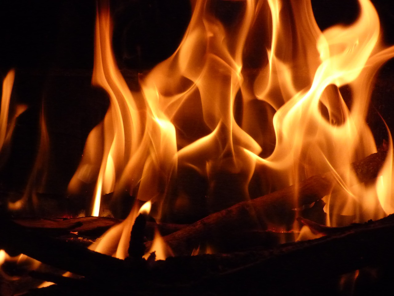 fire fireplace winter free photo