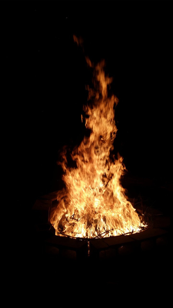 fire campfire flames free photo