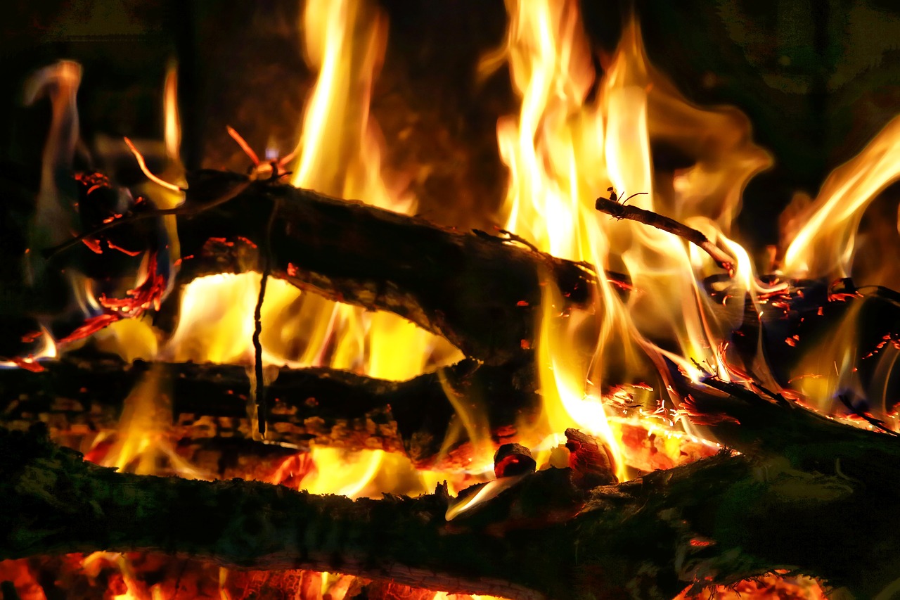 fire fireplace colors free photo