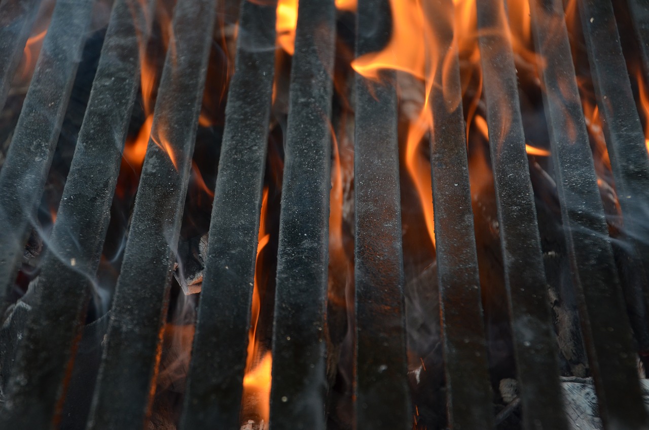 fire bars barbeque free photo