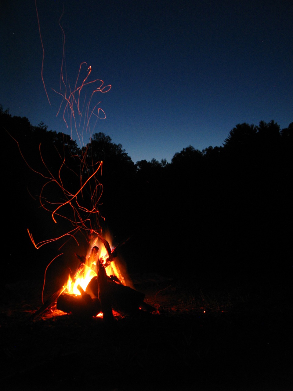 fire night campfire free photo
