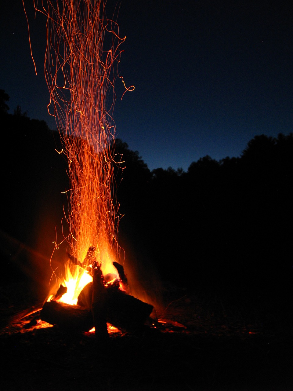 fire spark campfire free photo