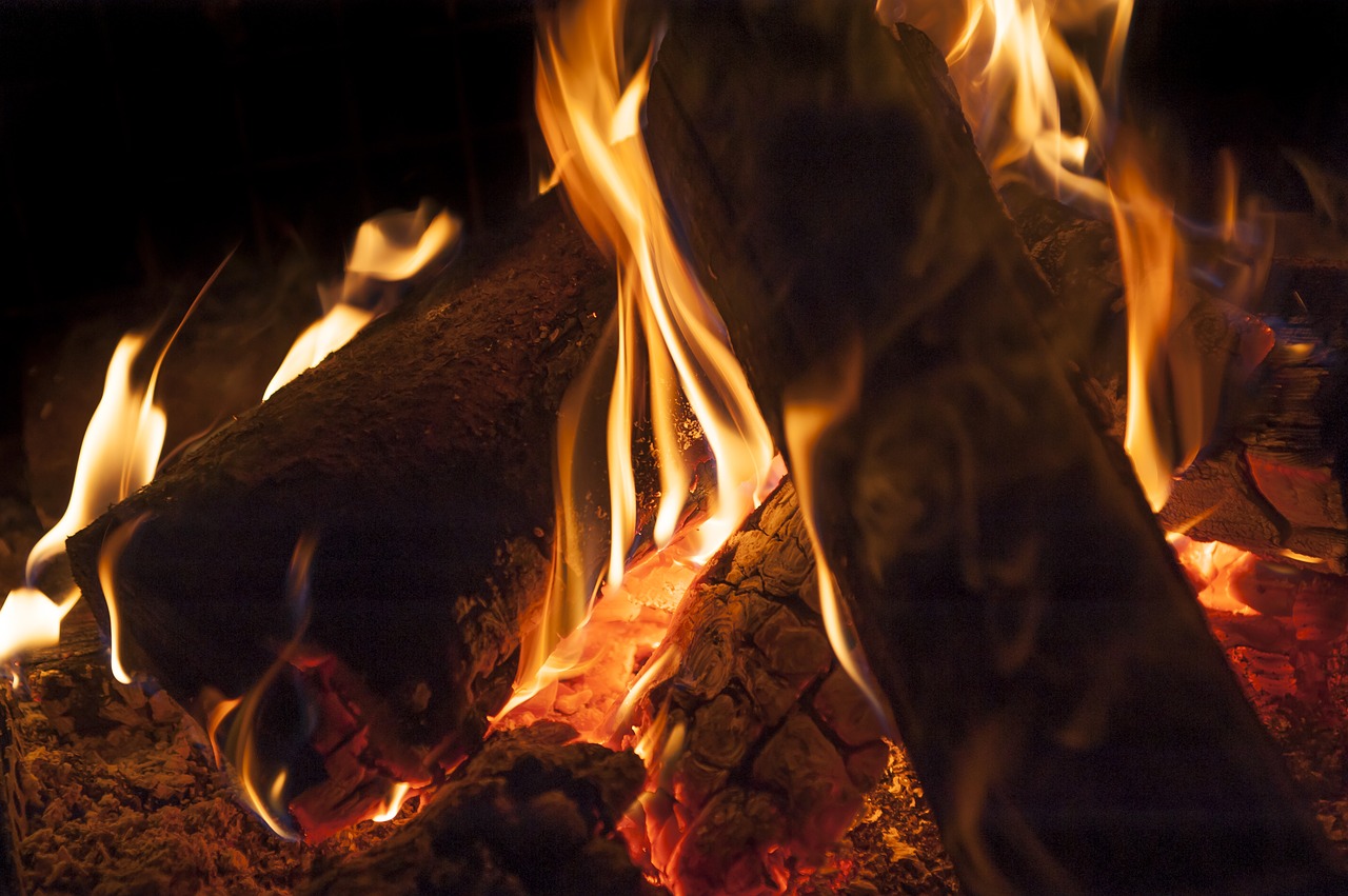 fire wood flame free photo