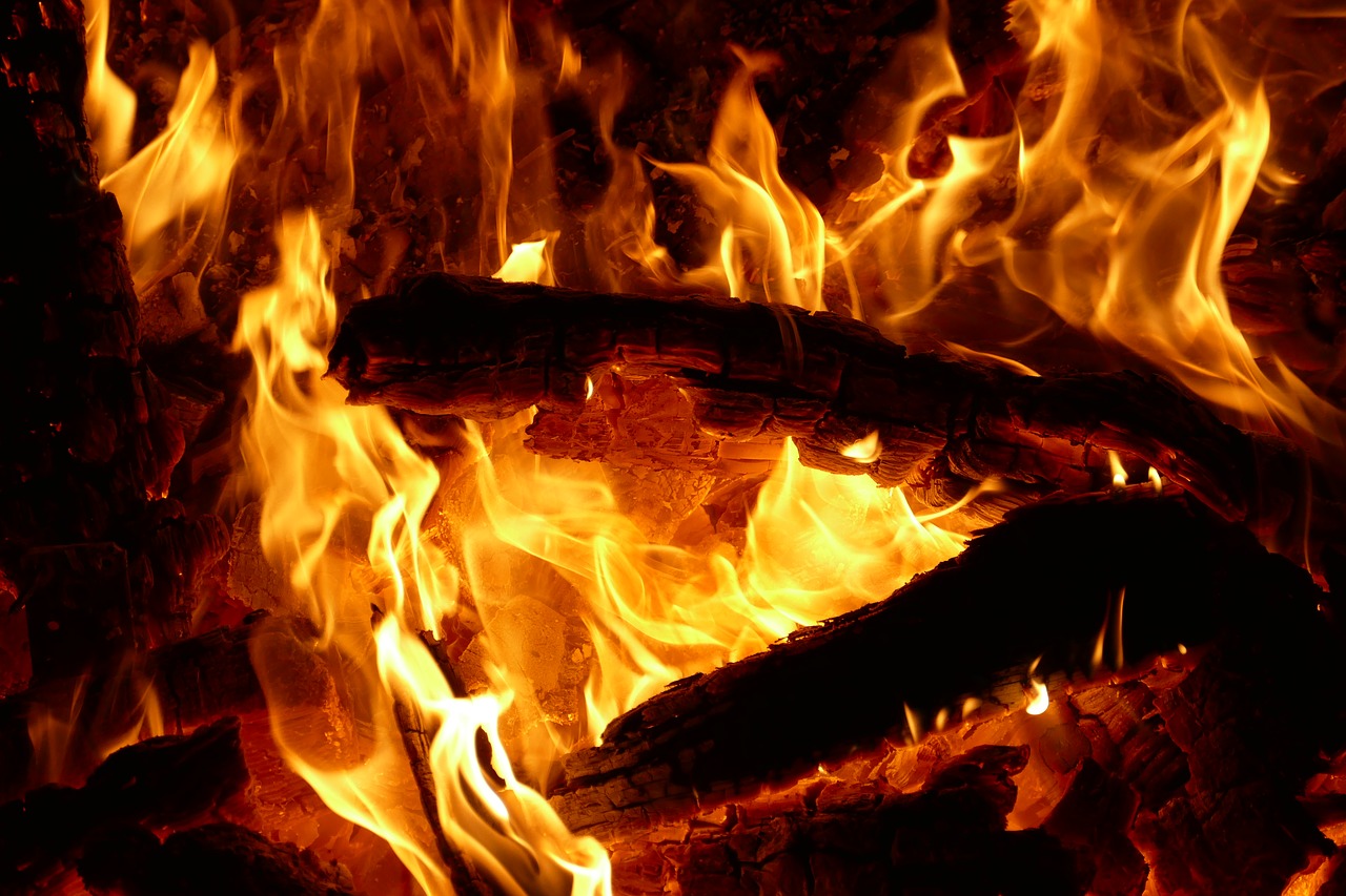 fire flame wood free photo