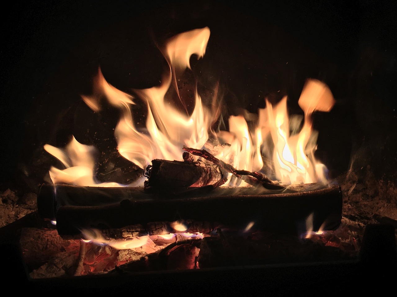 fire winter hot free photo