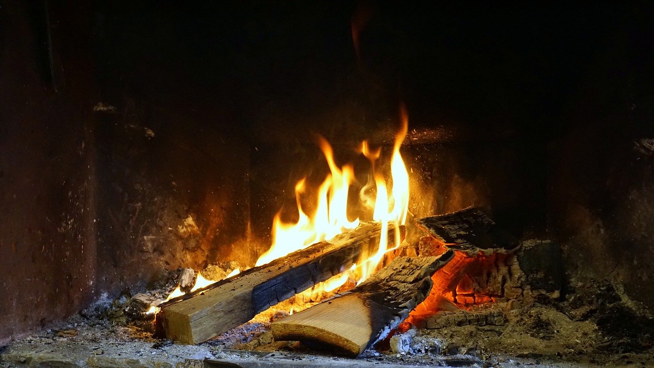 fire fireplace home free photo