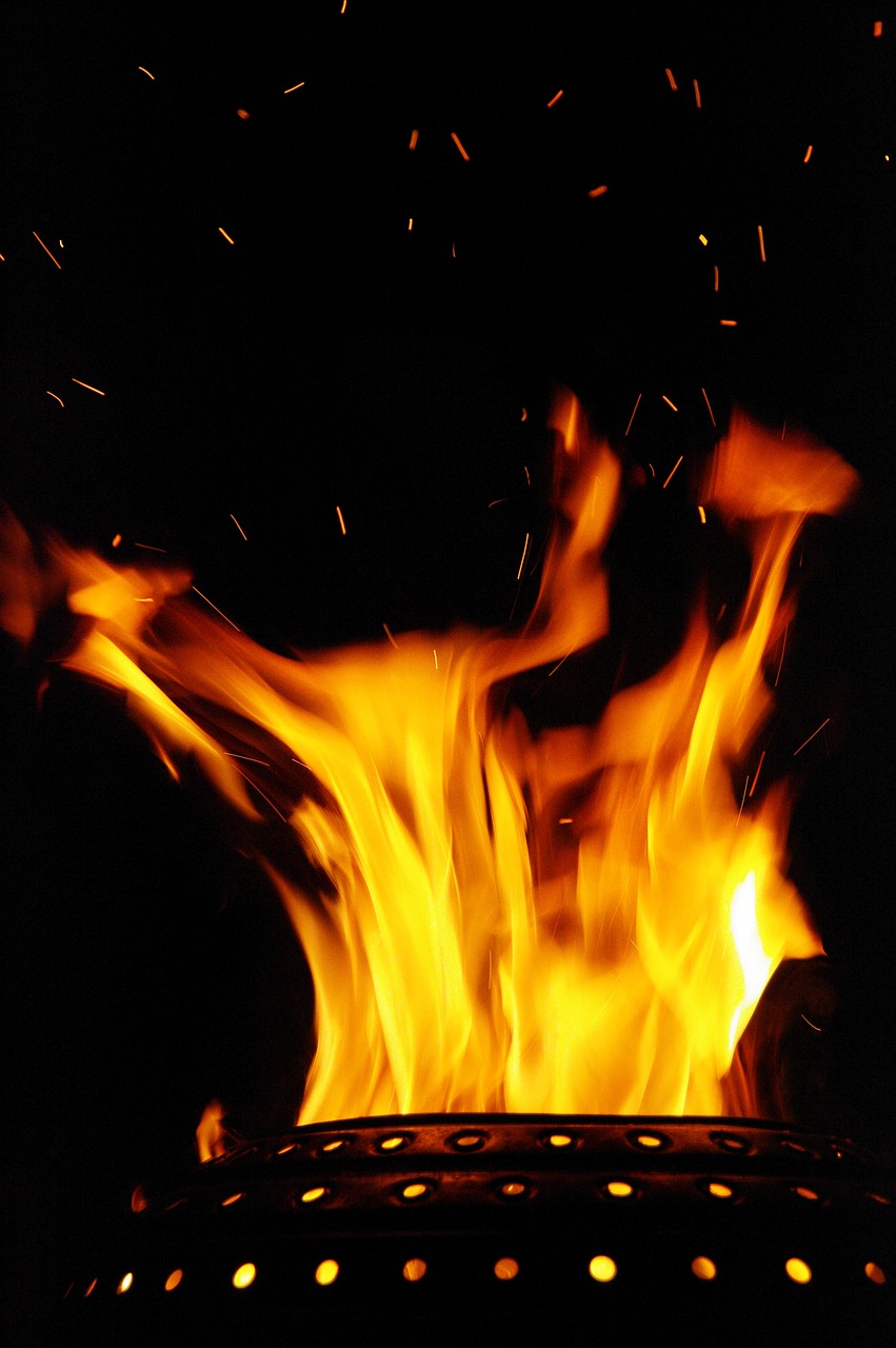 fire flame wood fire free photo