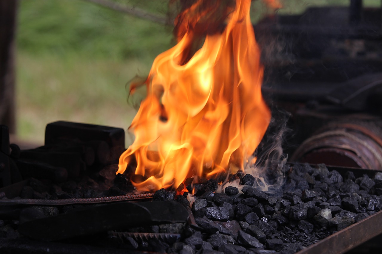 fire carbon blacksmith free photo