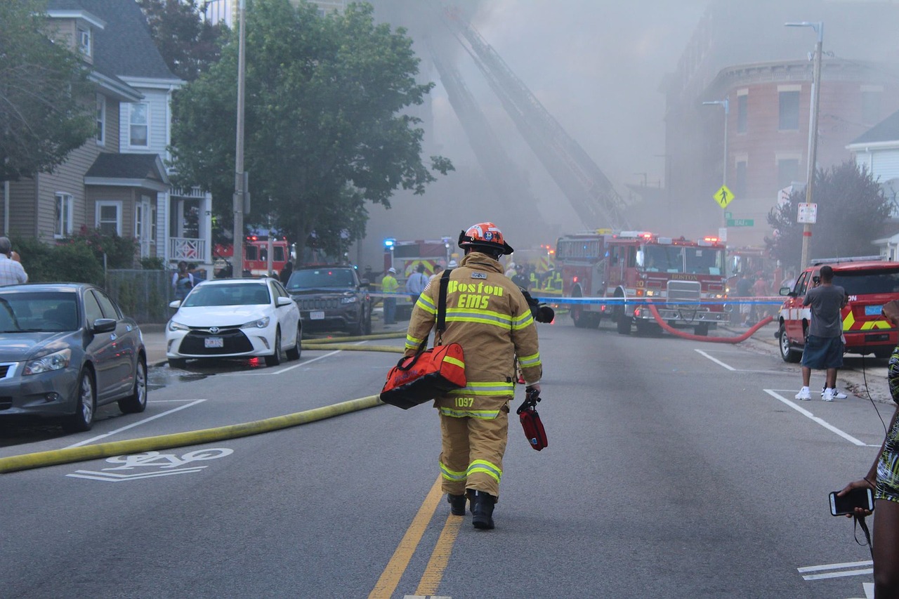 fire boston building free photo